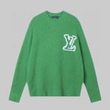 Louis Vuitton New Classic Logo Jacquard Round Neck Wool Sweater