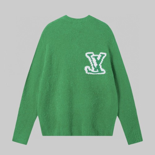 Louis Vuitton New Classic Logo Jacquard Round Neck Wool Sweater