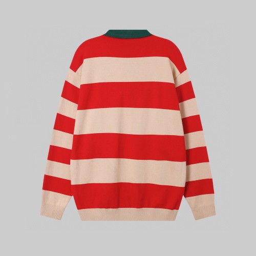 Gucci New Classic Color Double G Embroidered Polo Knitted Sweater