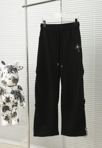 Chrome Hearts New 3D Sanskrit Embroidered Double Fold Pants
