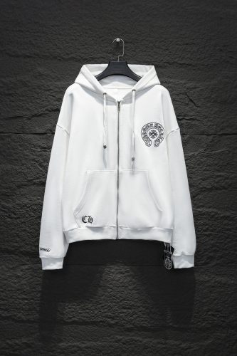 Chrome Hearts New Classic Horseshoe Sanskrit Hooded Zipper Hoodie Jacket