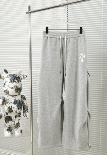 Chrome Hearts New 3D Sanskrit Embroidered Double Fold Pants