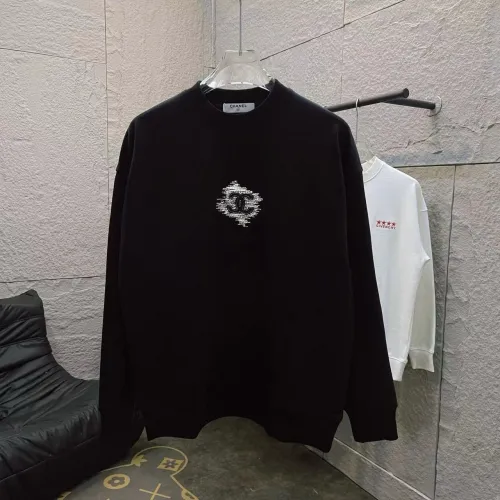 Chanel Couple's New Small Double C Letter Embroidered Round Neck Hoodie