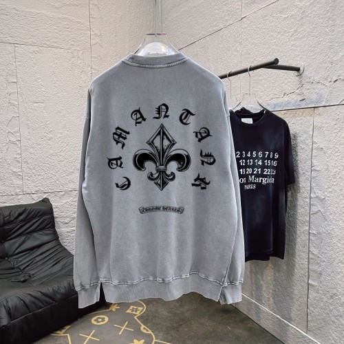 Chrome Hearts New Personalized Horseshoe Cross Printed Washable Round Neck Hoodie
