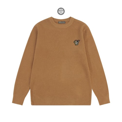 Versace Unisex Classic Basic Style Casual Waffle Sweater