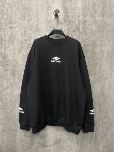 Balenciaga Classic New Foam Logo Printed Round Neck Hoodie
