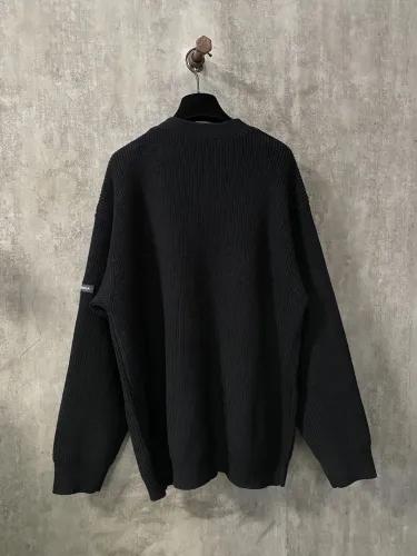 Balenciaga Classic New Offset Logo Knitted Cardigan Sweater