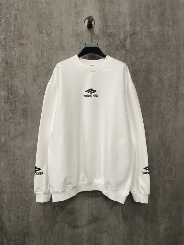 Balenciaga Classic New Foam Logo Printed Round Neck Hoodie