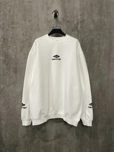 Balenciaga Classic New Foam Logo Printed Round Neck Hoodie