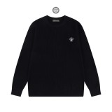 Versace Unisex Classic Basic Style Casual Waffle Sweater