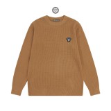 Versace Unisex Classic Basic Style Casual Waffle Sweater
