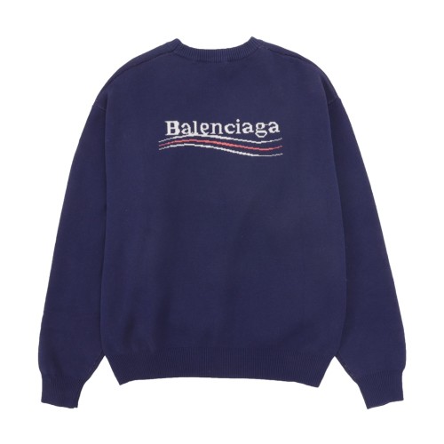 Balenciaga New Classic Cola Jacquard Round Neck Sweater