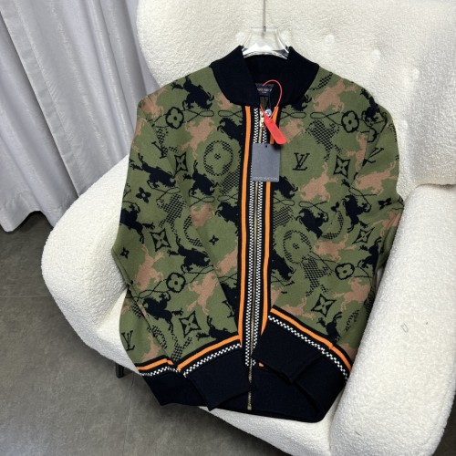 Louis Vuitton New Couple Camouflage Woolen Jacket Knitted Coat