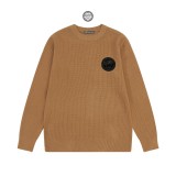 Versace Unisex Classic Basic Style Casual Waffle Sweater