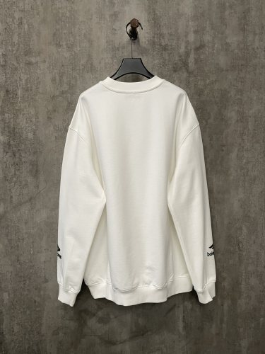 Balenciaga Classic New Foam Logo Printed Round Neck Hoodie