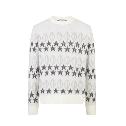 Dior Classic Couple Star Jacquard Woolen Sweater