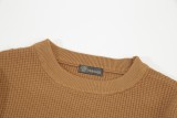 Versace Unisex Classic Basic Style Casual Waffle Sweater