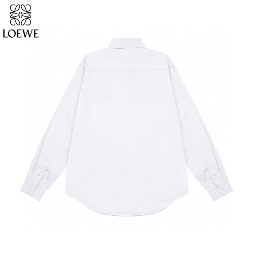 Loewe New 3D Embroidered Logo Casual Long Sleeve Shirt