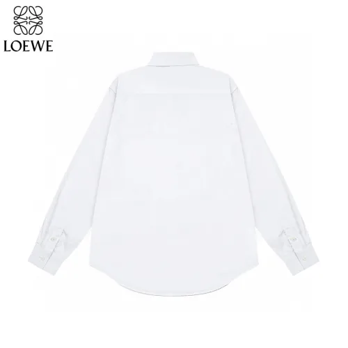 Loewe New 3D Embroidered Logo Casual Long Sleeve Shirt