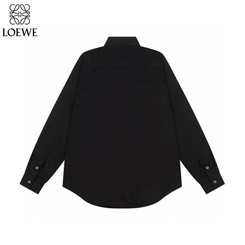Loewe New 3D Embroidered Logo Casual Long Sleeve Shirt