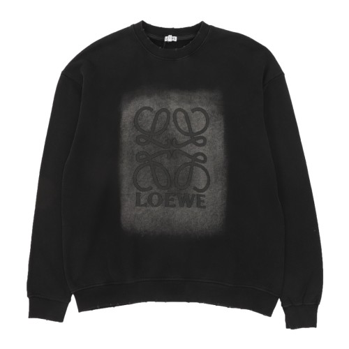 Loewe New Fashion Gradient Wash Water Printed Round Neck Hoodie