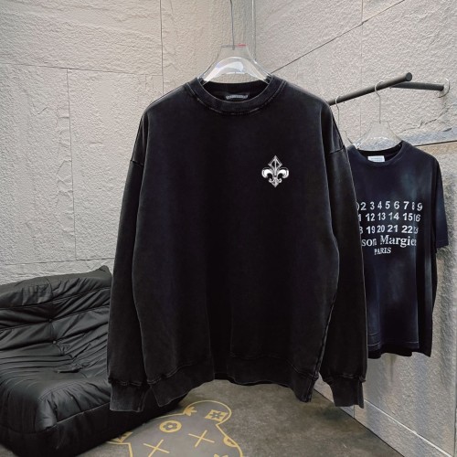 Chrome Hearts New Personalized Horseshoe Cross Printed Washable Round Neck Hoodie