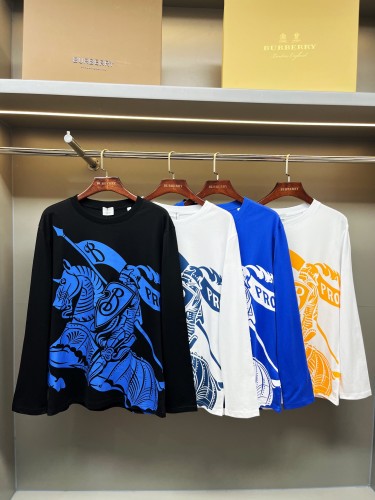 Burberry New Couple Classic War Horse Printed Round Neck Hoodie