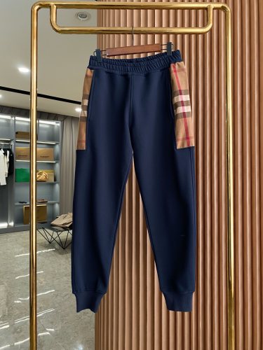 Burberry New Couple Classic Personalized Plaid Casual Sports Pants
