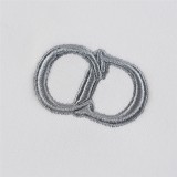 Dior Classic CD Letter Embroidered Logo Splicing Casual Round Neck Hoodie