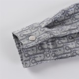 Dior Classic CD Letter Embroidered Logo Splicing Casual Round Neck Hoodie