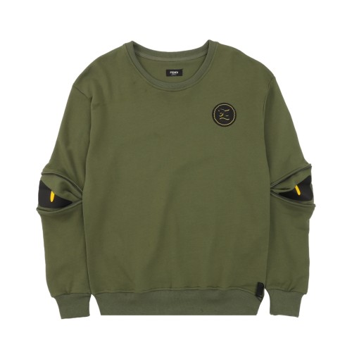 Fendi Classic Arm Splicing Eye Monster Casual Round Neck Hoodie