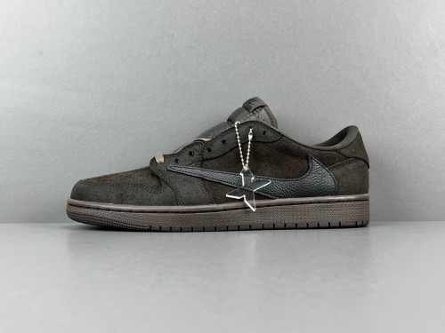 Travis Scott x Jordan Air Jordan 1 Low OG Velvet Brown Unisex Casual Board Shoes Sneakers