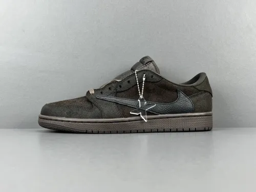 Travis Scott x Jordan Air Jordan 1 Low OG Velvet Brown Unisex Casual Board Shoes Sneakers