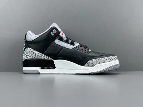 Nike x Jordan Air Jordan 3 OG Black Cement Men Basketball Sneakers Shoes