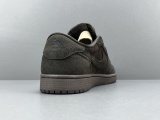 Travis Scott x Jordan Air Jordan 1 Low OG Velvet Brown Unisex Casual Board Shoes Sneakers