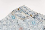 Louis Vuitton New Fashion Color Embroidered Jeans
