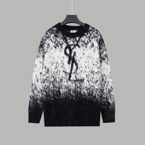 Saint Laurent Couple New Fashion Starry Sky Gradient Jacquard Casual Sweater