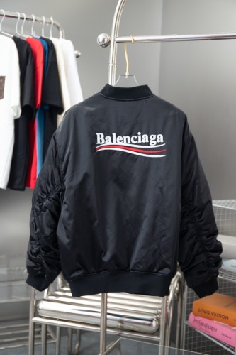 Balenciaga Classic Couple Coke Embroidered Baseball Flying Cotton Jacket