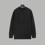 Prada Classic 3D Lock Embroidered Casual Round Neck Sweater
