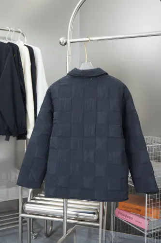 Louis Vuitton Classic Three Dimensional Checkered Quilted Cotton Collar Cotton Jacket