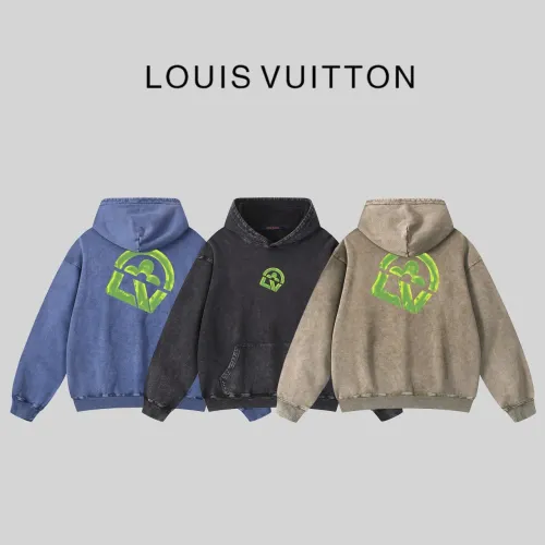 Louis Vuitton New Fashion Logo Printed Water Washed Casual Hoodie