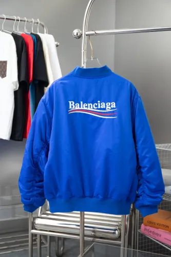 Balenciaga Classic Couple Coke Embroidered Baseball Flying Cotton Jacket