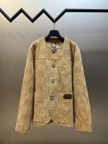 Louis Vuitton New Classic 3D Jacquard Saddle Chessboard Cowboy Coat