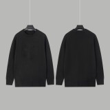 Prada Classic 3D Lock Embroidered Casual Round Neck Sweater