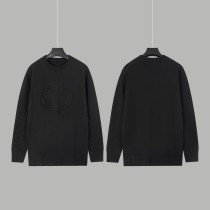 Prada Classic 3D Lock Embroidered Casual Round Neck Sweater