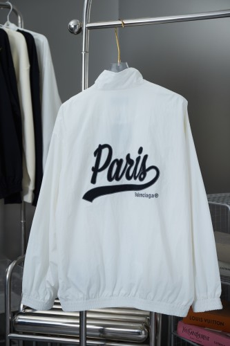 Balenciaga Classic Couple Letter Embroidered Waterproof Stormtrooper Jacket