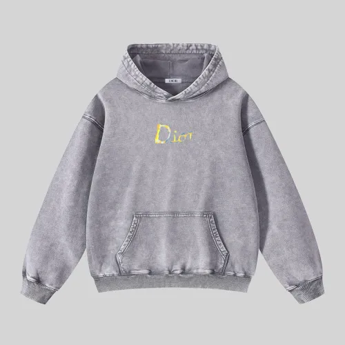 Dior New Fashion Logo Printed Water Washed Casual Hoodie