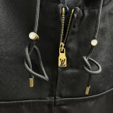 Louis Vuitton Classic Beaded Letter Zipper Hooded Waist Jacket
