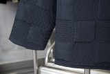 Louis Vuitton Classic Three Dimensional Checkered Quilted Cotton Collar Cotton Jacket