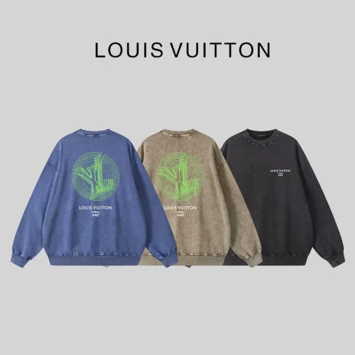 Louis Vuitton New Unisex 3D Logo Printed Casual Round Neck Hoodie